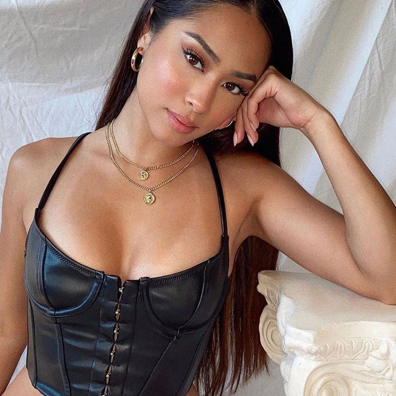 Sexy Slim-Fit U-Neck Vest In Europe And America For Fall And Winter