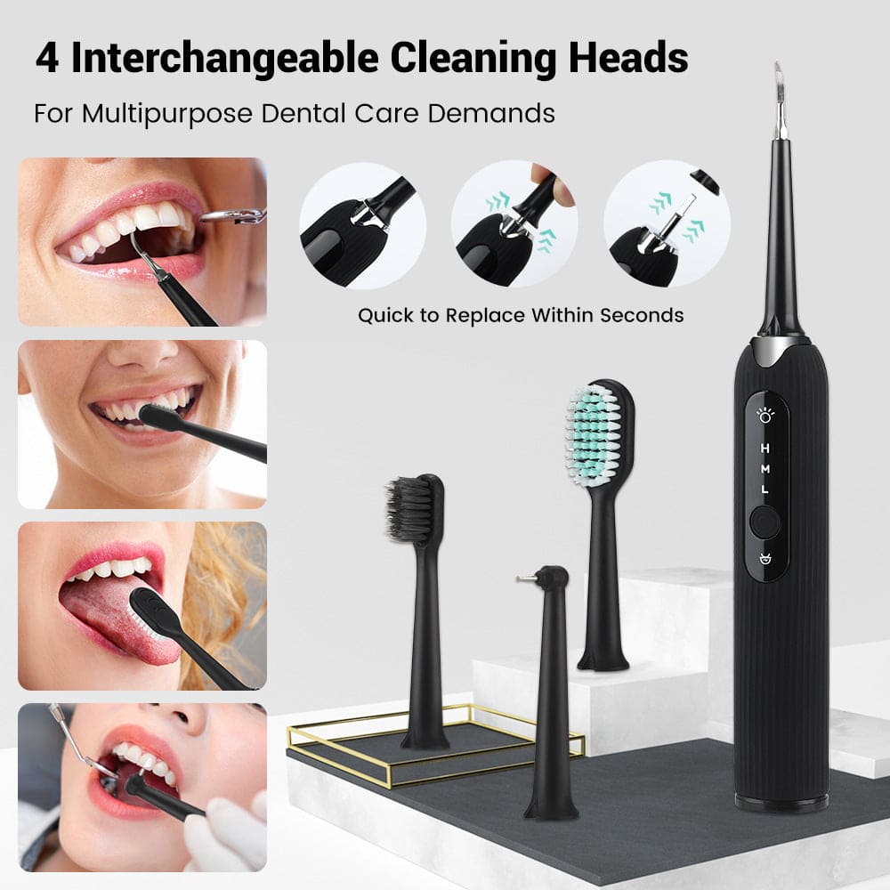 Portable Household 3-Gear Oral Cleaning Tool Replacement Set