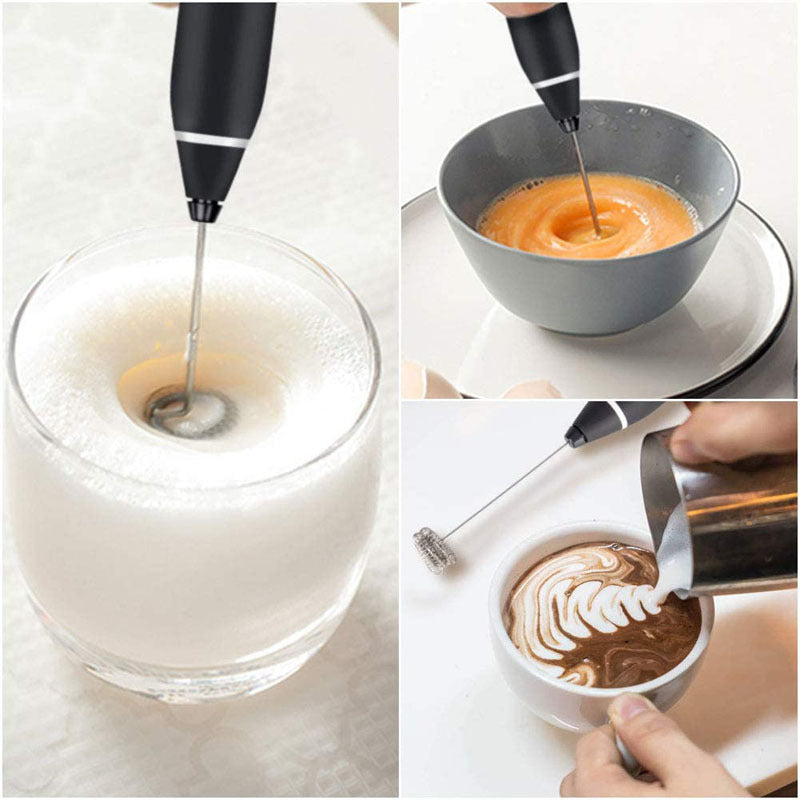 Stainless steel hand-held electric milk frother egg beater automatic paint mixer