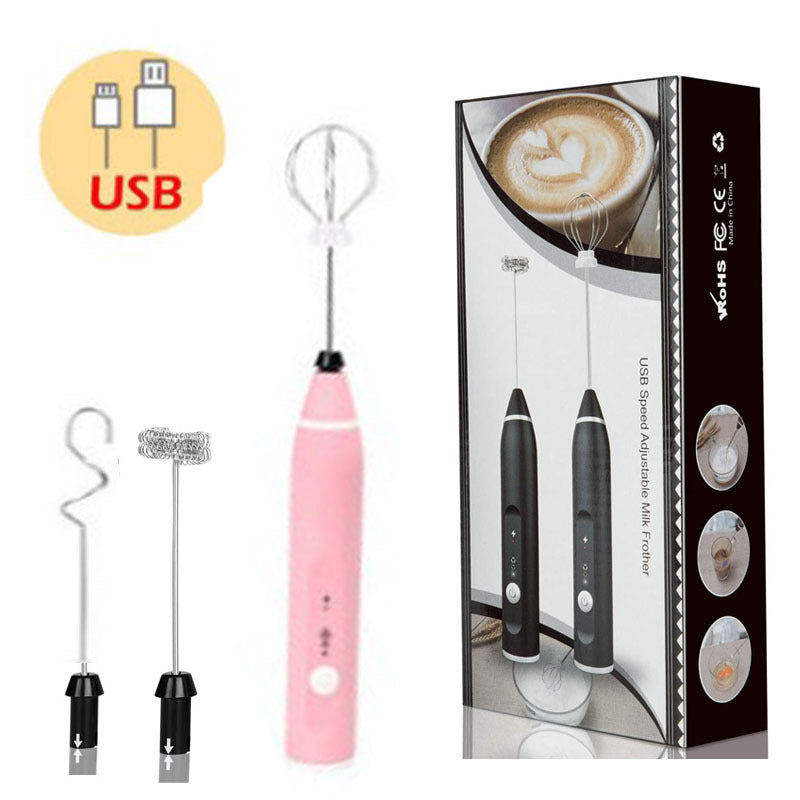 Stainless steel hand-held electric milk frother egg beater automatic paint mixer