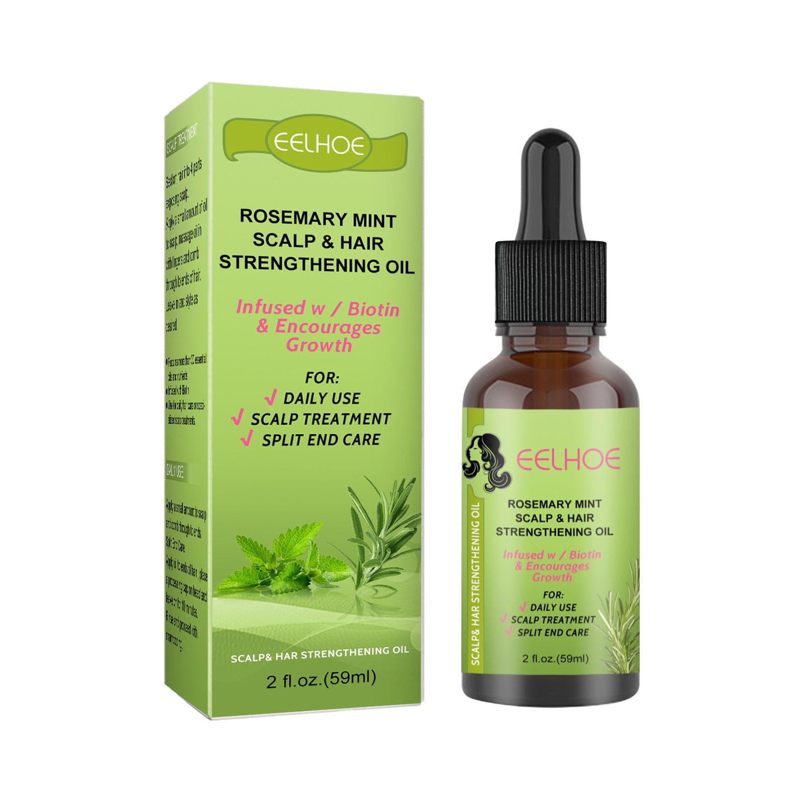 Rosemary Mint Hair Growth Fluid Scalp Massage Rswank