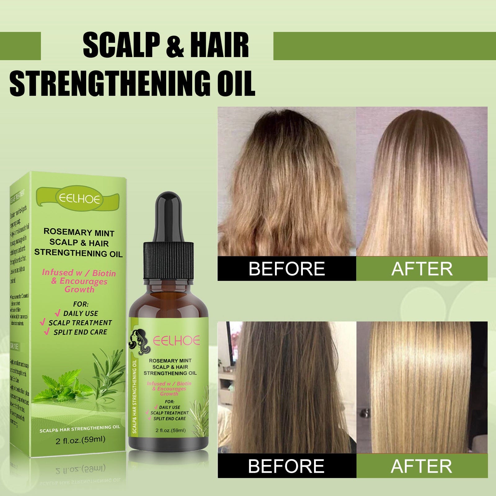 Rosemary Mint Hair Growth Fluid Scalp Massage Rswank