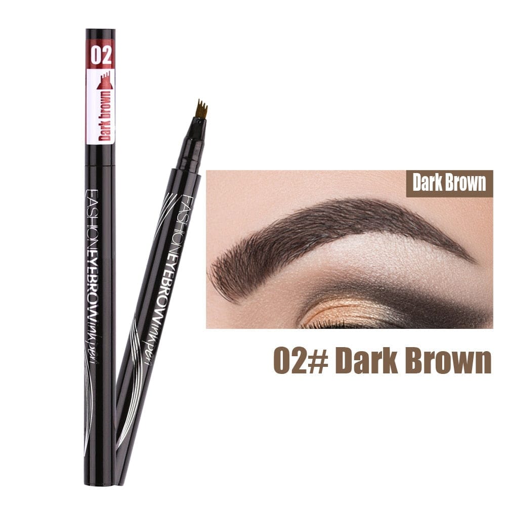 Waterproof Natural Eyebrow Pen Four-claw Eye Brow Tint Makeup three Colors Eyebrow Pencil Brown Black Grey Brush Cosmetics Rswank