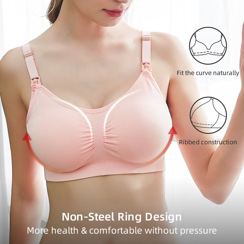 High Quality Plus Size Nursing Bra Breathable Women Breastfeeding Underwear Seamless Maternity Bra Push Up Rswank