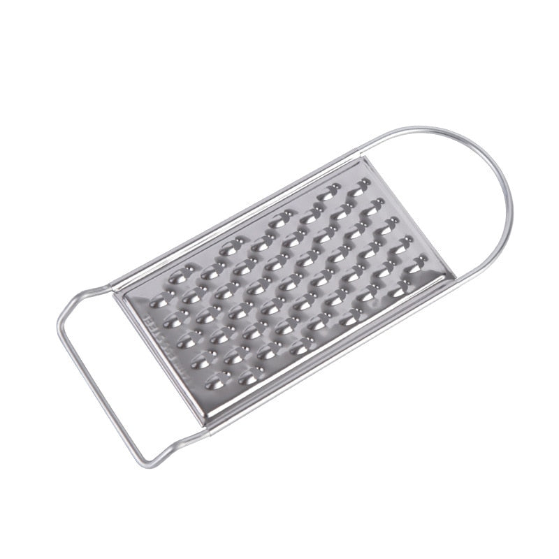Stainless Steel No Skid Bottom Flat Grater Handheld Garlic Grater Kitchen Gadget for Ginger Soft Handle Kitchen Tools Gadgets Rswank