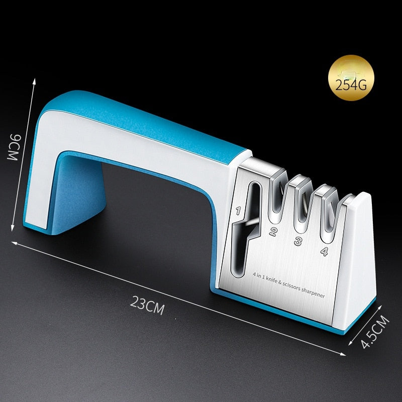 Knife Sharpener 4 in 1 Diamond Coated&Fine Rod Knife Shears Rswank