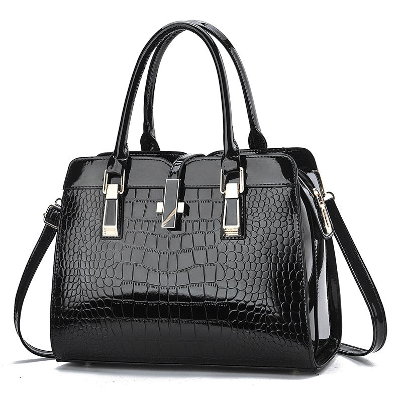 Women's Bag 2023 New Fashion Crocodile Pattern Handbag Large Capacity Rswank