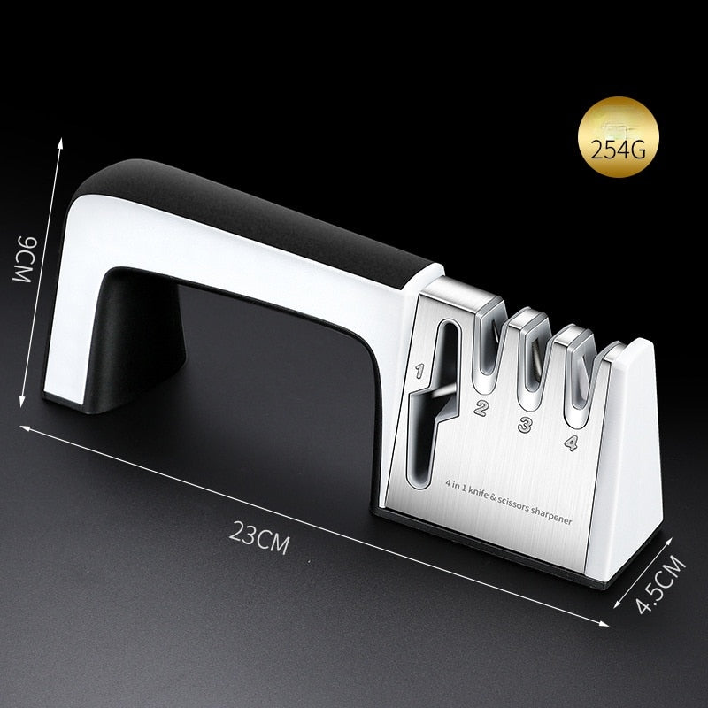 Knife Sharpener 4 in 1 Diamond Coated&Fine Rod Knife Shears Rswank