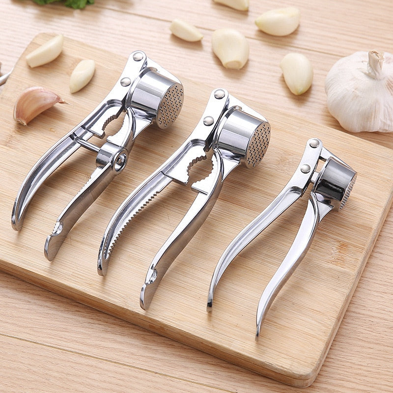Stainless Steel Multifunction Garlic Press Crusher