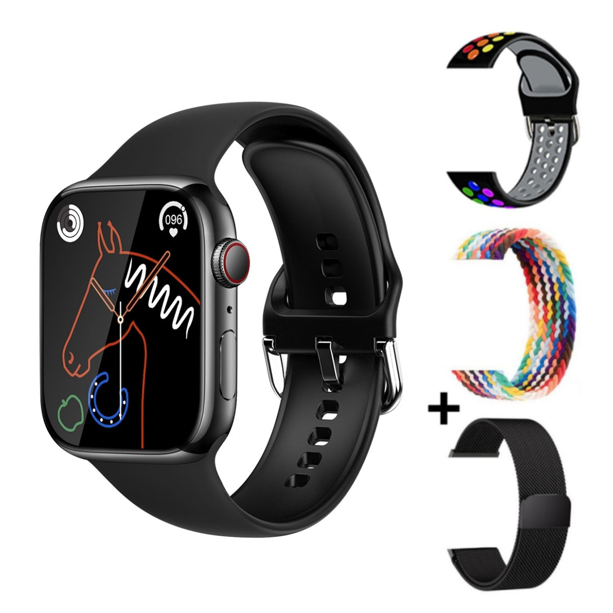 Smart Watch Series 8 HD Screen Sport Heart Rate Blood Pressure Fitness Tracker