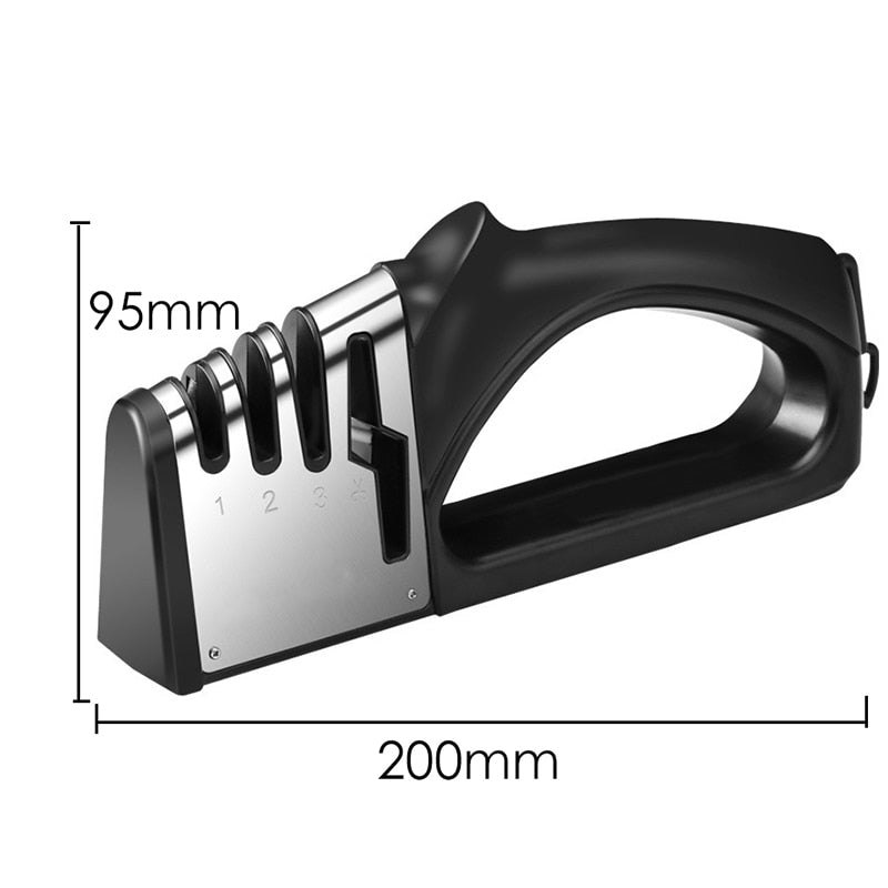 Knife Sharpener 4 in 1 Diamond Coated&Fine Rod Knife Shears Rswank