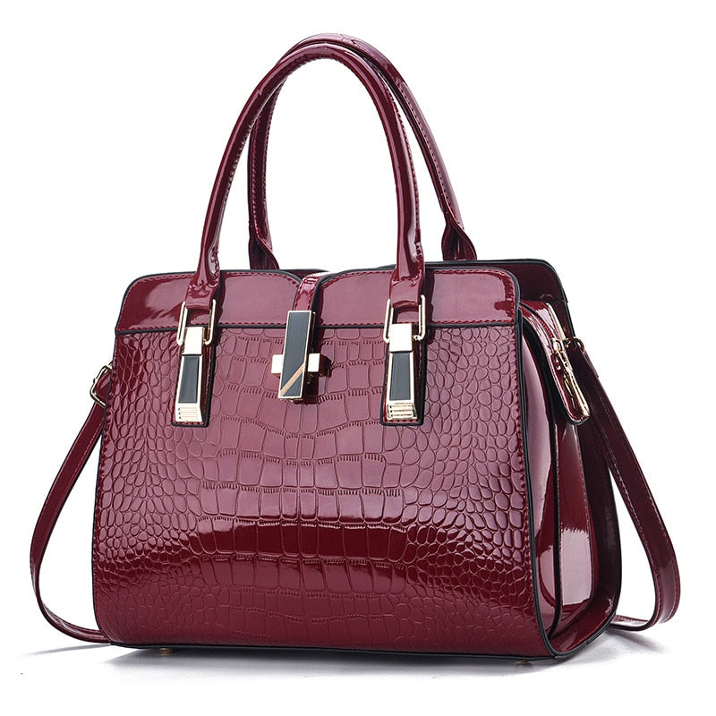 Women's Bag 2023 New Fashion Crocodile Pattern Handbag Large Capacity Rswank