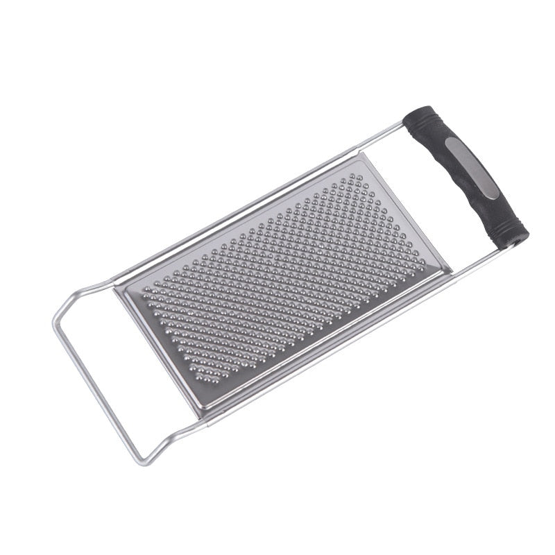 Stainless Steel No Skid Bottom Flat Grater Handheld Garlic Grater Kitchen Gadget for Ginger Soft Handle Kitchen Tools Gadgets Rswank