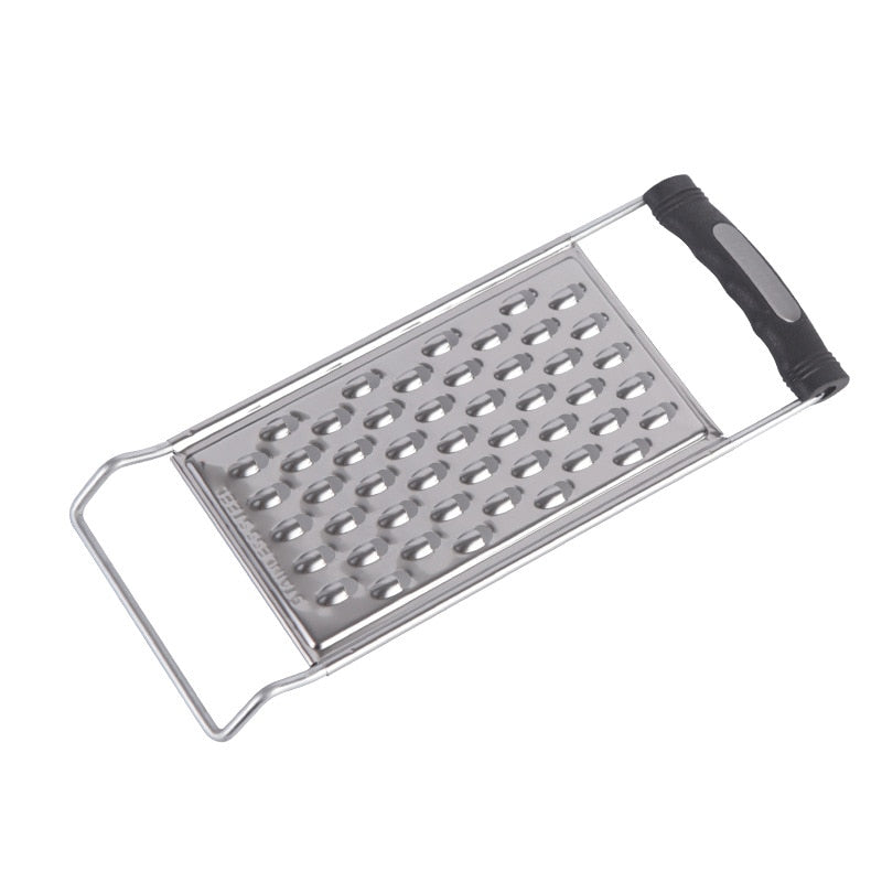 Stainless Steel No Skid Bottom Flat Grater Handheld Garlic Grater Kitchen Gadget for Ginger Soft Handle Kitchen Tools Gadgets Rswank
