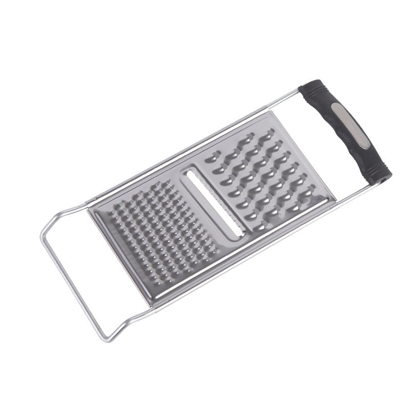 Stainless Steel No Skid Bottom Flat Grater Handheld Garlic Grater Kitchen Gadget for Ginger Soft Handle Kitchen Tools Gadgets Rswank