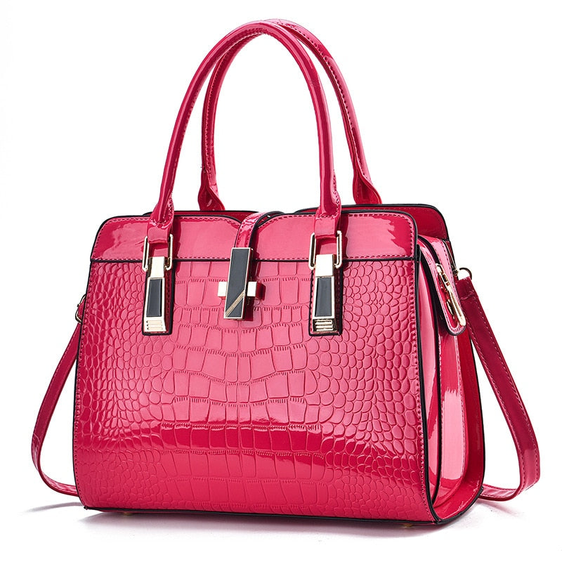 Women's Bag 2023 New Fashion Crocodile Pattern Handbag Large Capacity Rswank