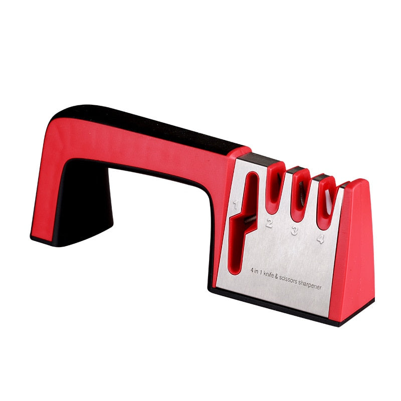 Knife Sharpener 4 in 1 Diamond Coated&Fine Rod Knife Shears Rswank