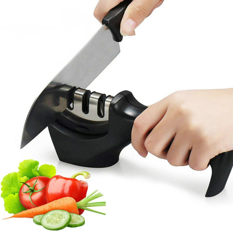 Knife Sharpener 4 in 1 Diamond Coated&Fine Rod Knife Shears Rswank