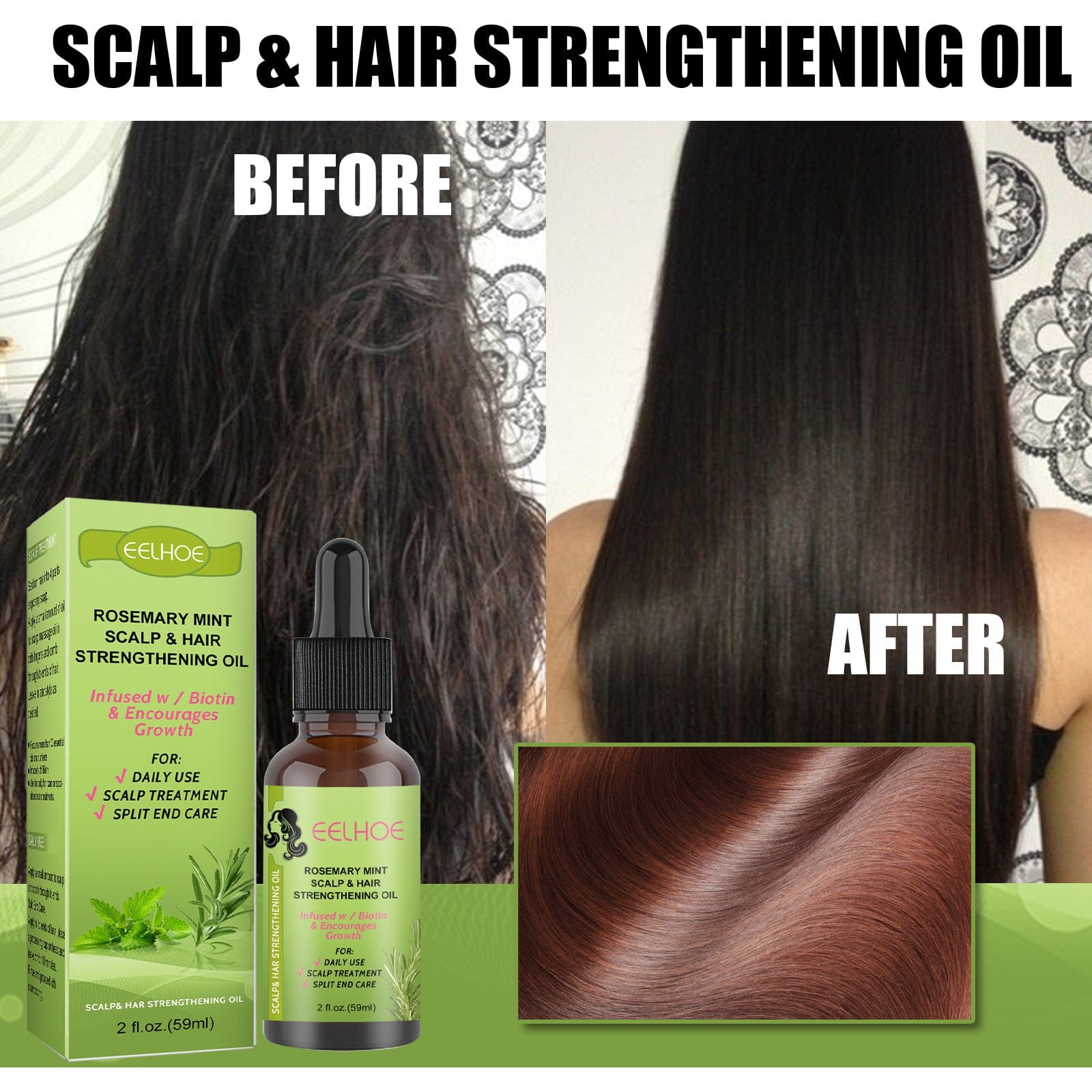 Rosemary Mint Hair Growth Fluid Scalp Massage Rswank