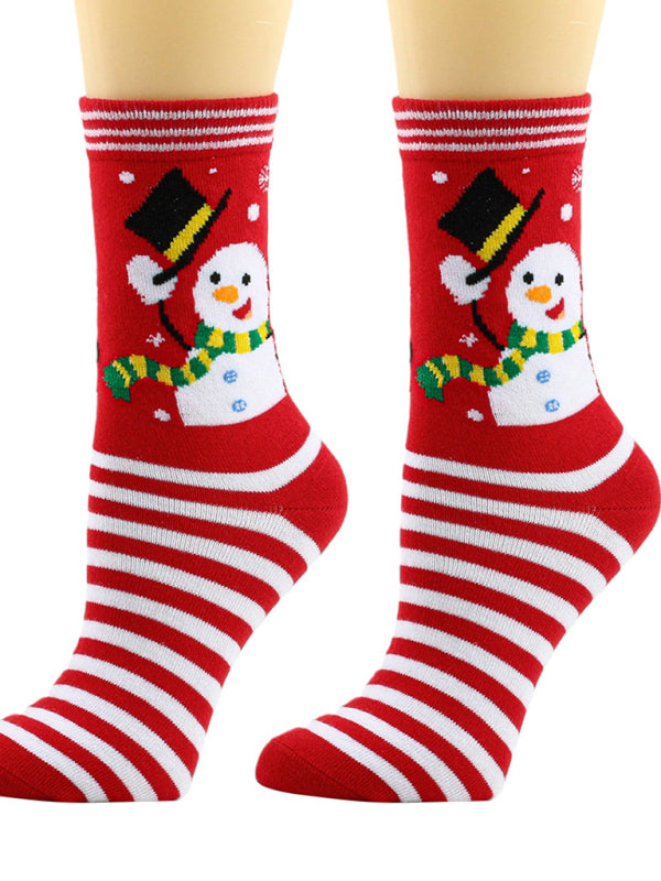 Women's Christmas Flower Snowflake Socks kakaclo