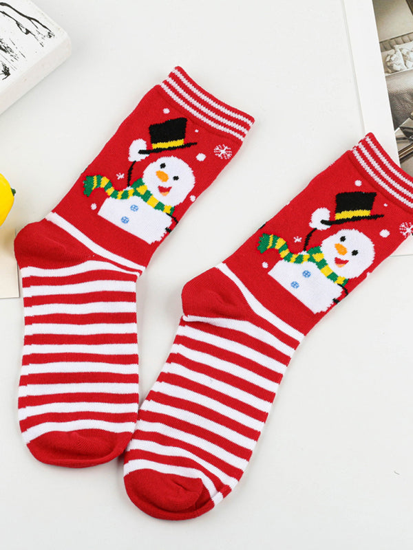 Women's Christmas Flower Snowflake Socks kakaclo