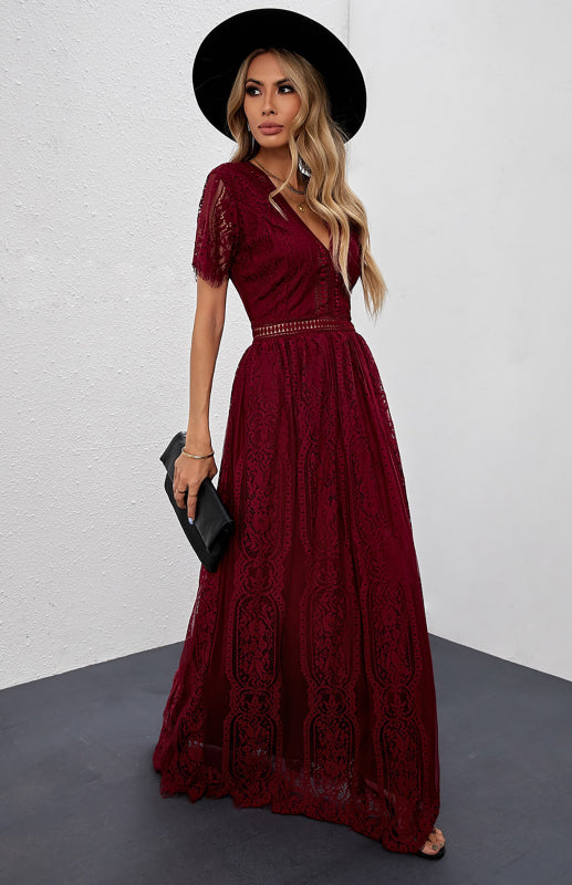 Women's  Fill Your Heart Lace Maxi Dress kakaclo