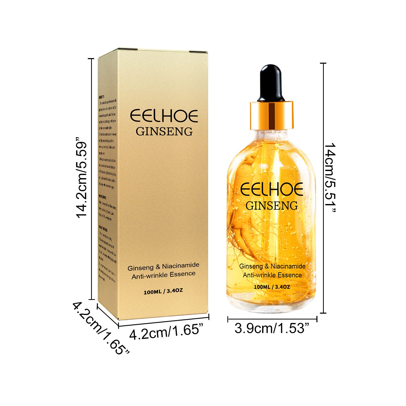 EELHOE Ginseng Essence For Fading Fine Lines, Firming Face, And Moisturizing Skin Serum - Rswank