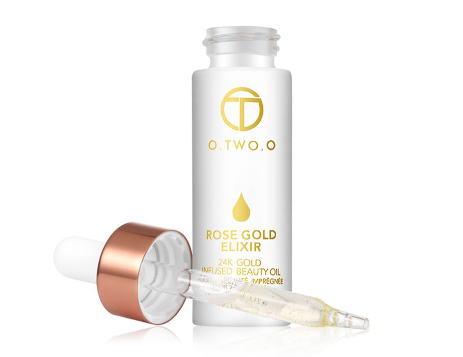24k Rose Gold Elixir Skin Make Up Oil For Face Essential Oil Before Primer Foundation Moisturizing Face Oil Anti-aging - Rswank