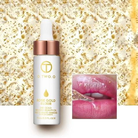 24k Rose Gold Elixir Skin Make Up Oil For Face Essential Oil Before Primer Foundation Moisturizing Face Oil Anti-aging - Rswank