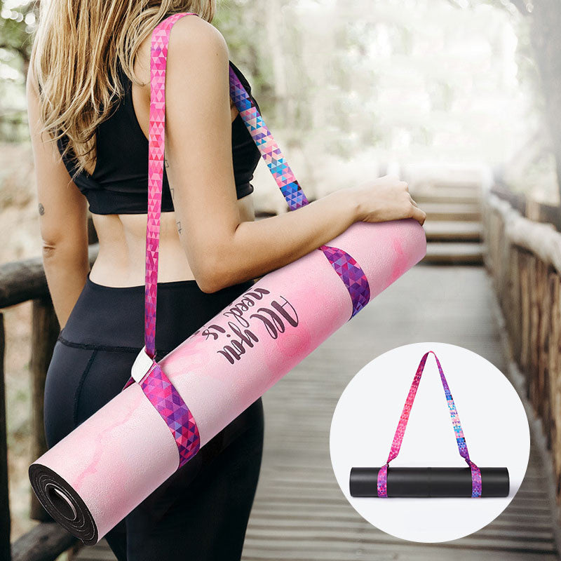 Pure Cotton Yoga Mat Strap Elastic Band Colorful Binding Band Yoga Storage Rope Binding Rope Yoga Bag Printing Binding Rope