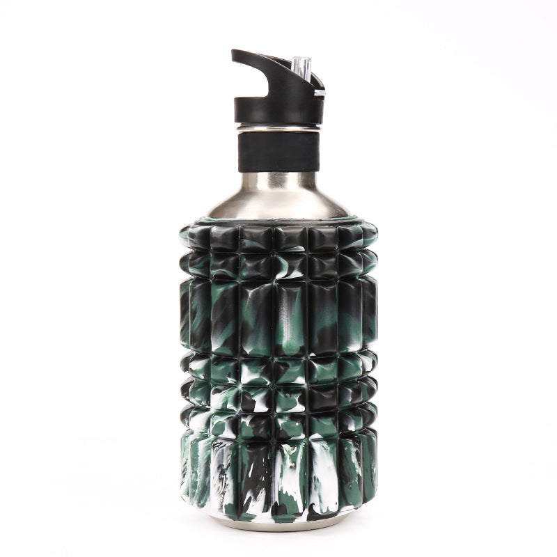 Aonfit Fashion Multi-function Fitness Drink Water Bottle Foam Roller