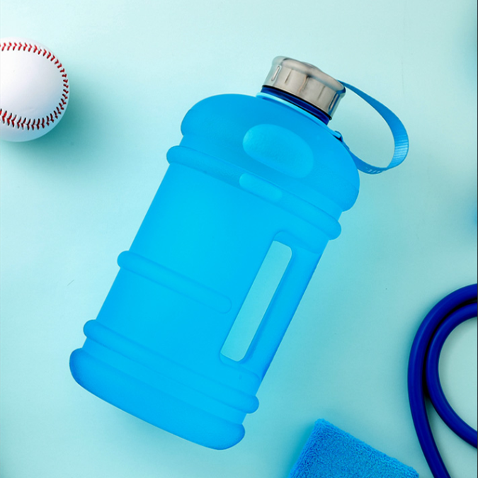 Fitness water bottle 1.3L large capacity scale sports