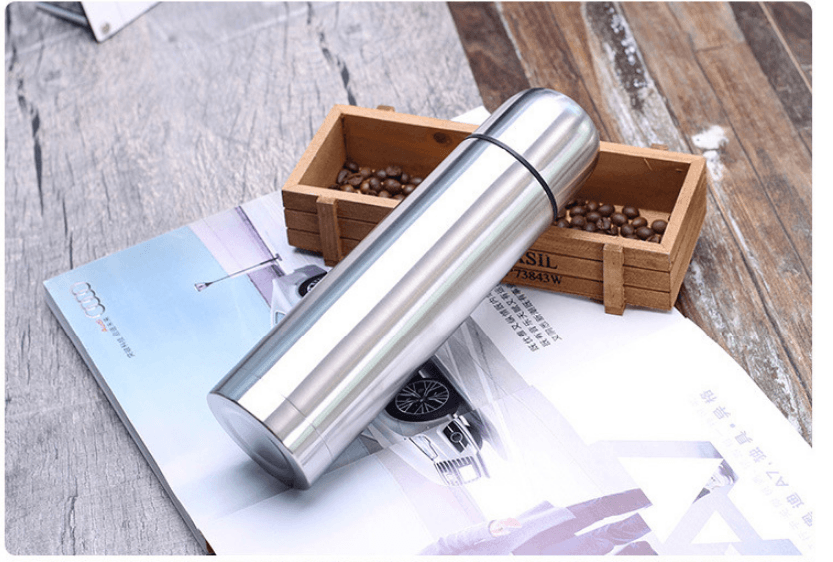 Stainless Steel Natural Color Vacuum Bullet Flask