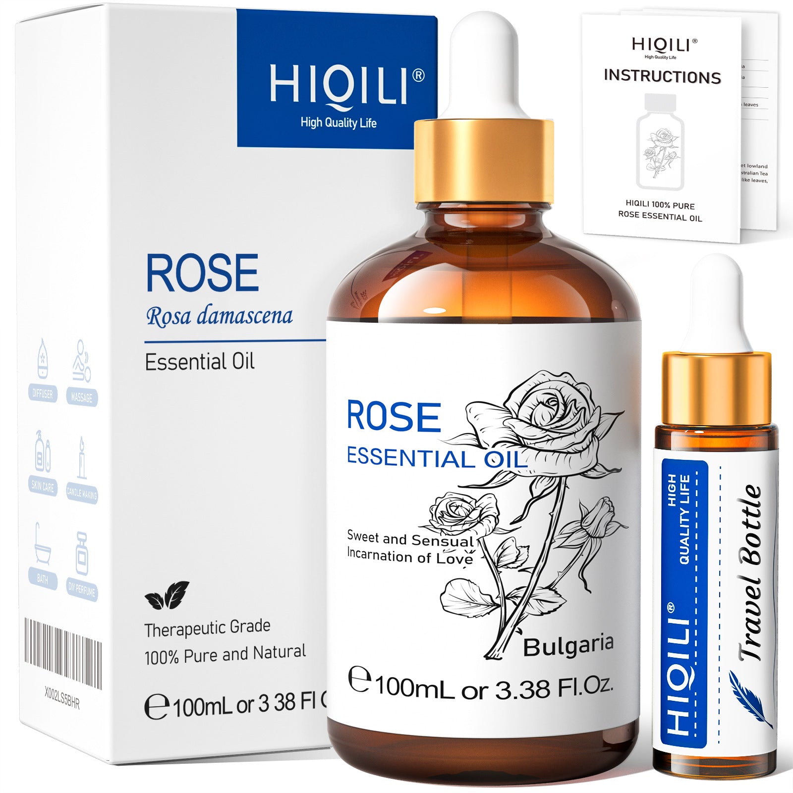 Beauty And Skin Care Single Essential Oil Plant Extract Rose Massage Oil Perfume Aromatherapy - Rswank