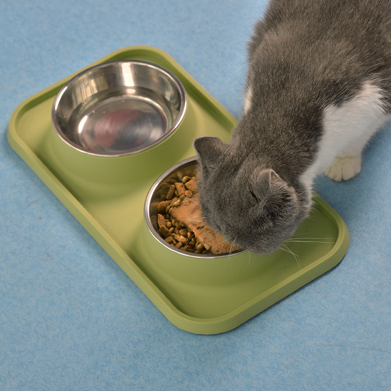 Non-slip Stainless Steel Feeder Cat Bowl