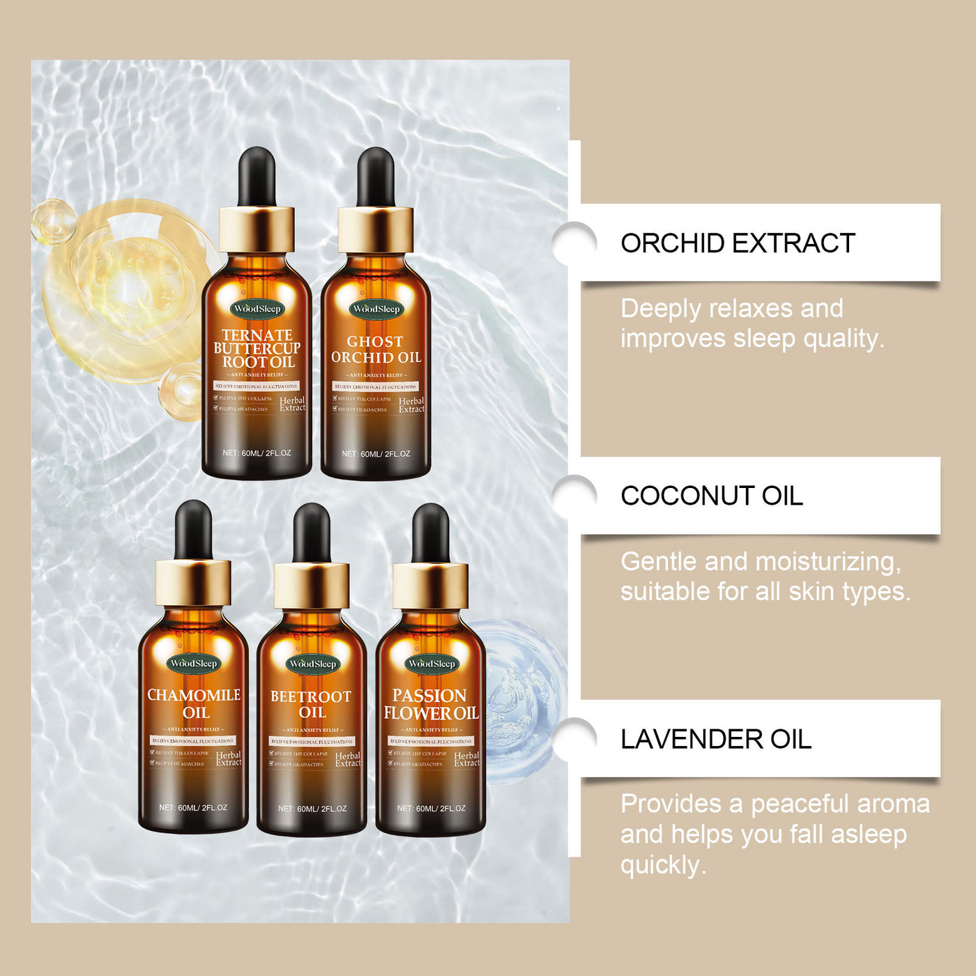 Plant Sleep Treatment Oil Gentle Moisturizing