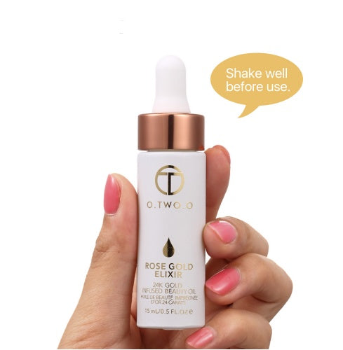 24k Rose Gold Elixir Skin Make Up Oil For Face Essential Oil Before Primer Foundation Moisturizing Face Oil Anti-aging - Rswank