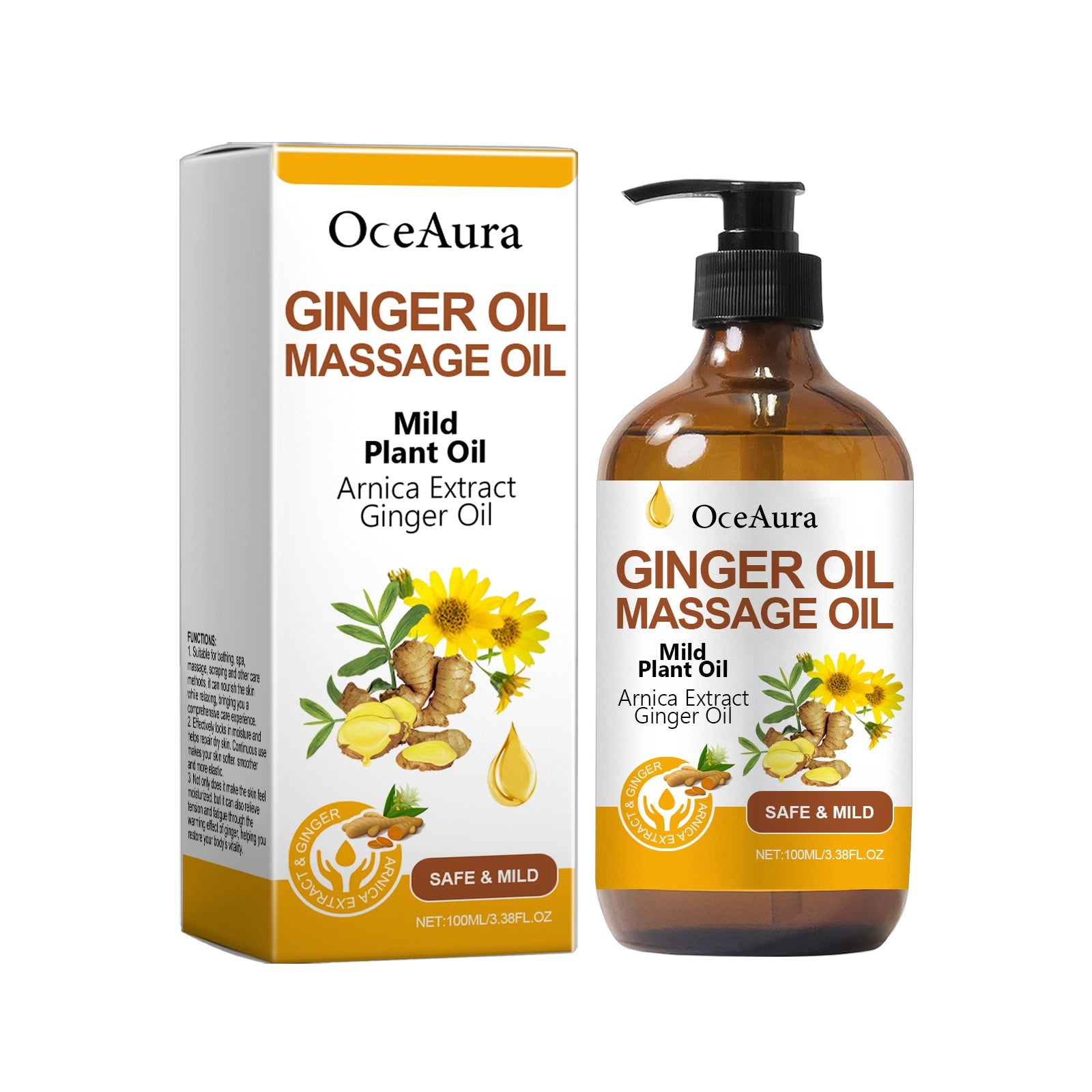 Ginger Body Care Oil Massage For Relaxation - Rswank