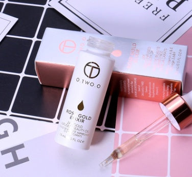 24k Rose Gold Elixir Skin Make Up Oil For Face Essential Oil Before Primer Foundation Moisturizing Face Oil Anti-aging - Rswank