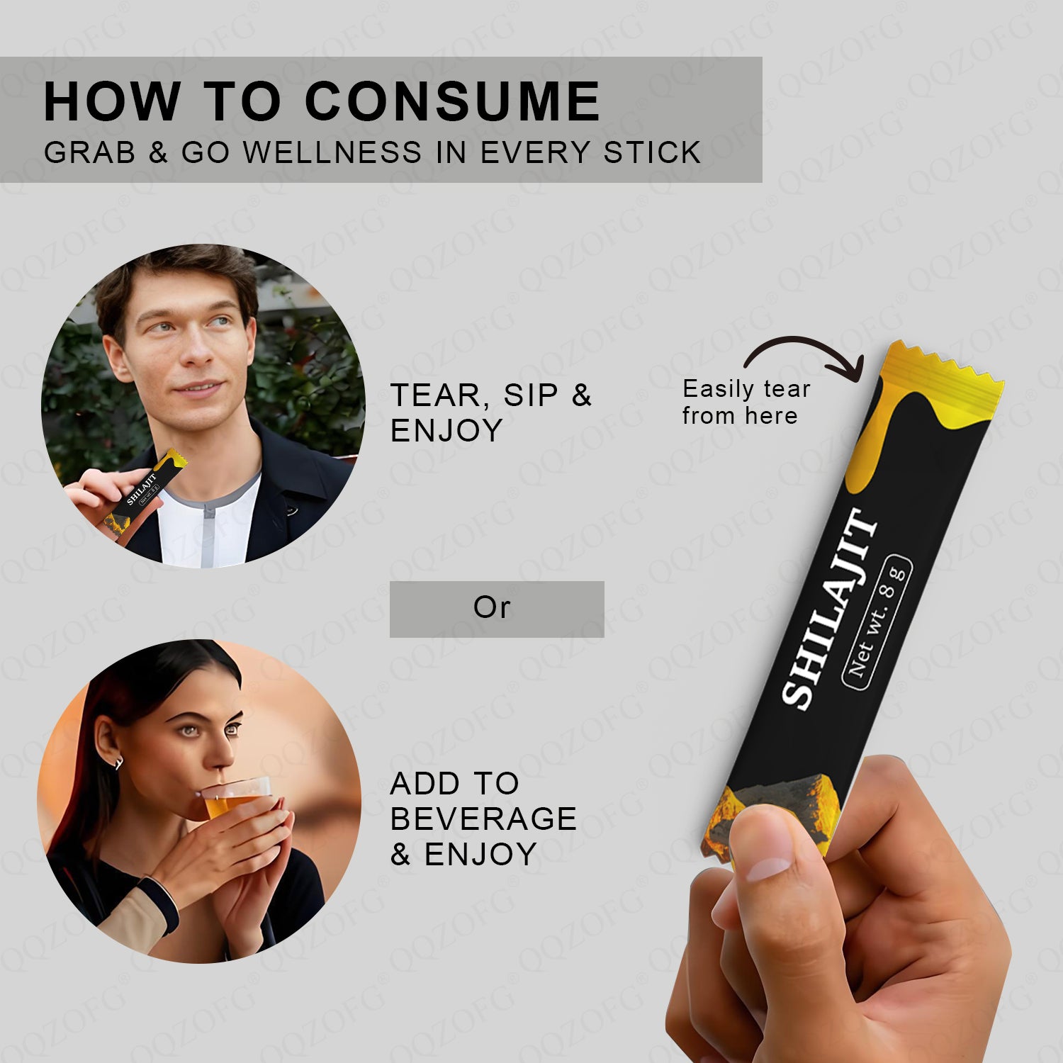 Energy Boost Immune Support Fulvic Acid Organic Honey Shilajit Sticks Himalayan Shilajit Honey Sticks 10 Sticks