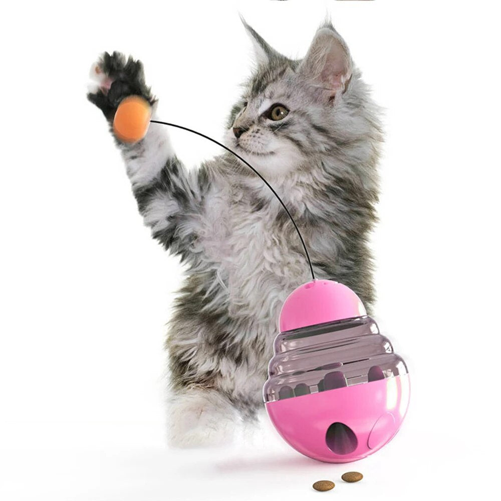 Pet Teaser Stick, Cat toy, Tumbler Leakage Ball, Interesting Rotation To Attract Cat's Attention