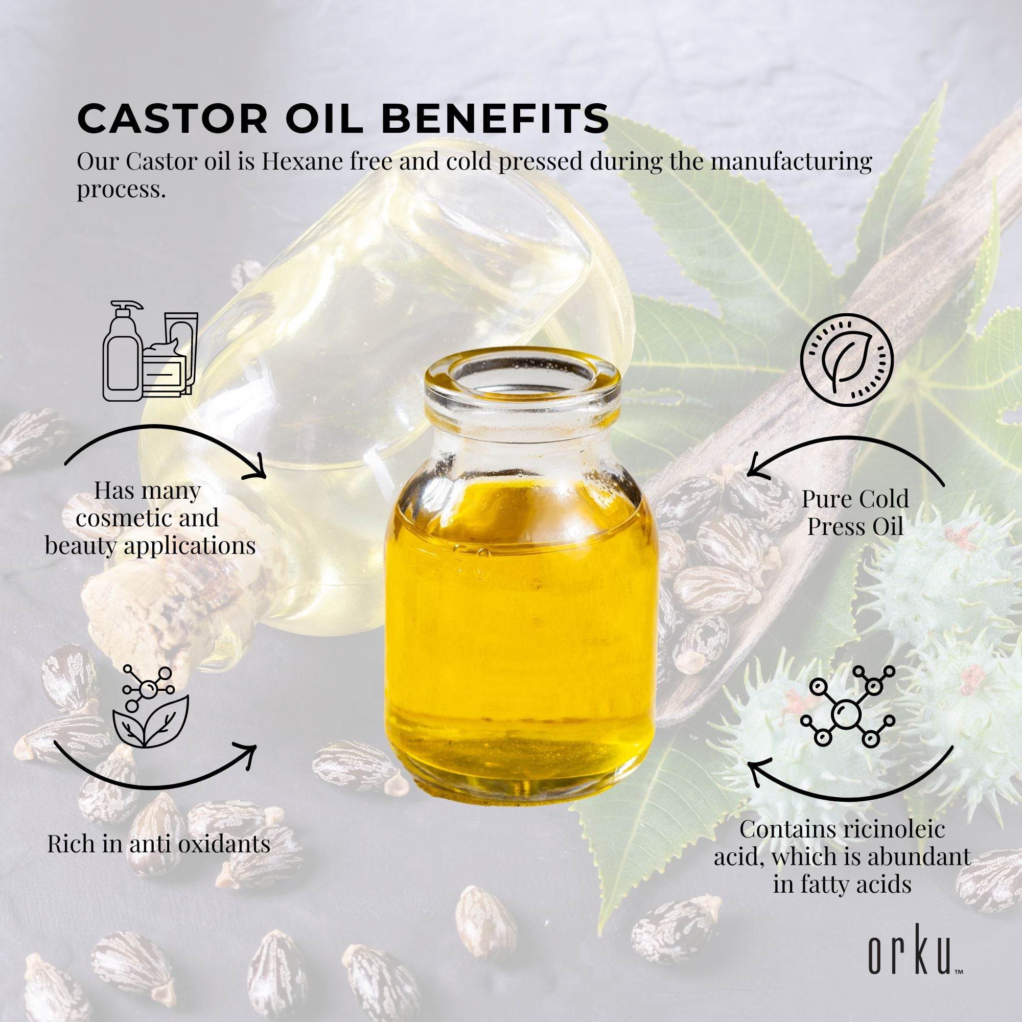 500ml Organic Castor Oil and 500ml Organic Jojoba Oil Pack - Hair Skin