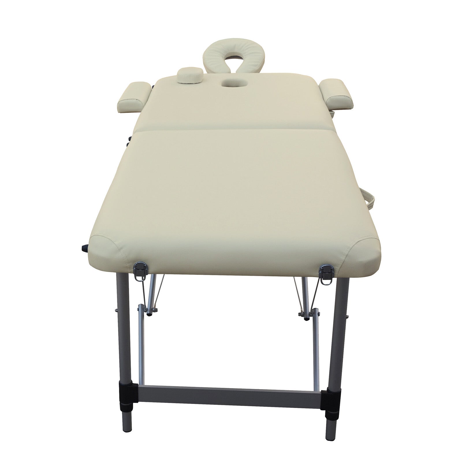 YES4HOMES 2 Fold 6cm Thickness Foam Portable Aluminium Massage Table Massage Bed Beauty Therapy Beige