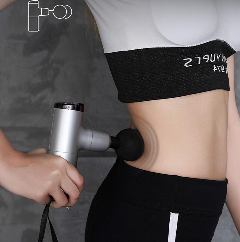 Electric Shock Muscle Massage Gun - Pink Minia
