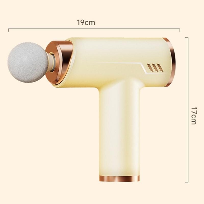 Silent Fascia Gun For Muscle Relaxation - High Frequency Vibration Massager - White