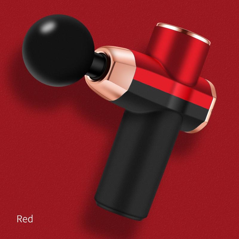 Compact 12V Muscle Relax Massage Gun - Mini Size - Black Red