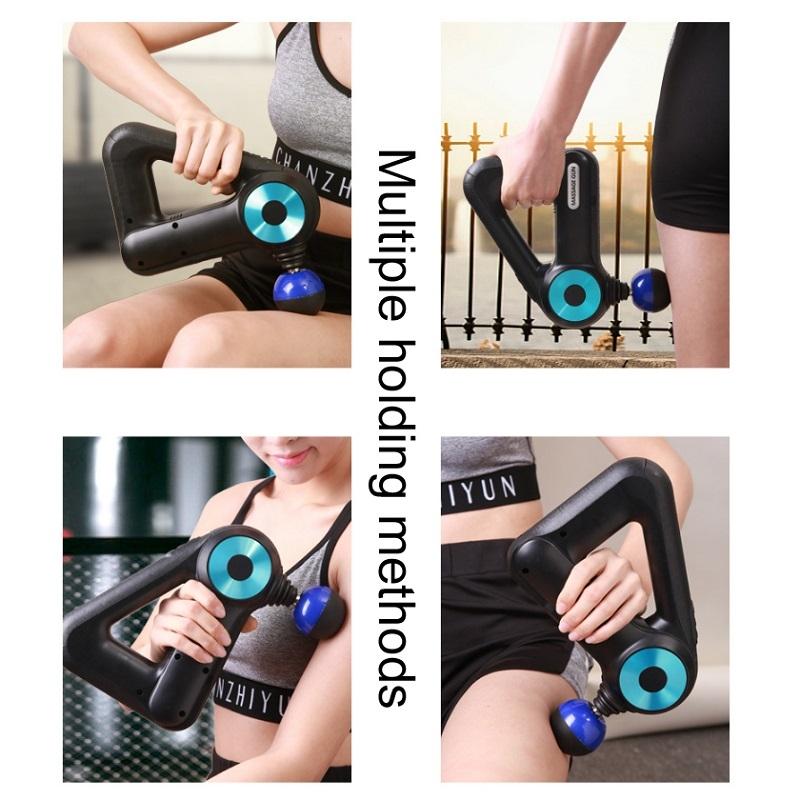 Electric Triangle Fascia Massager For Muscle Relaxation - Golden
