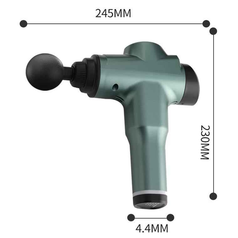 Portable Fascia Massage Gun For Muscle Relaxation - 32 Gears Green