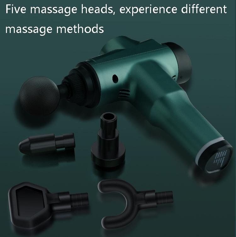 Portable Fascia Massage Gun For Muscle Relaxation - 32 Gears Green