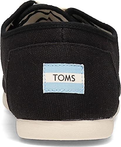 TOMS Heritage Mens Canvas Casual Shoes Sneakers Lace Up Low Cut - Black - US 12